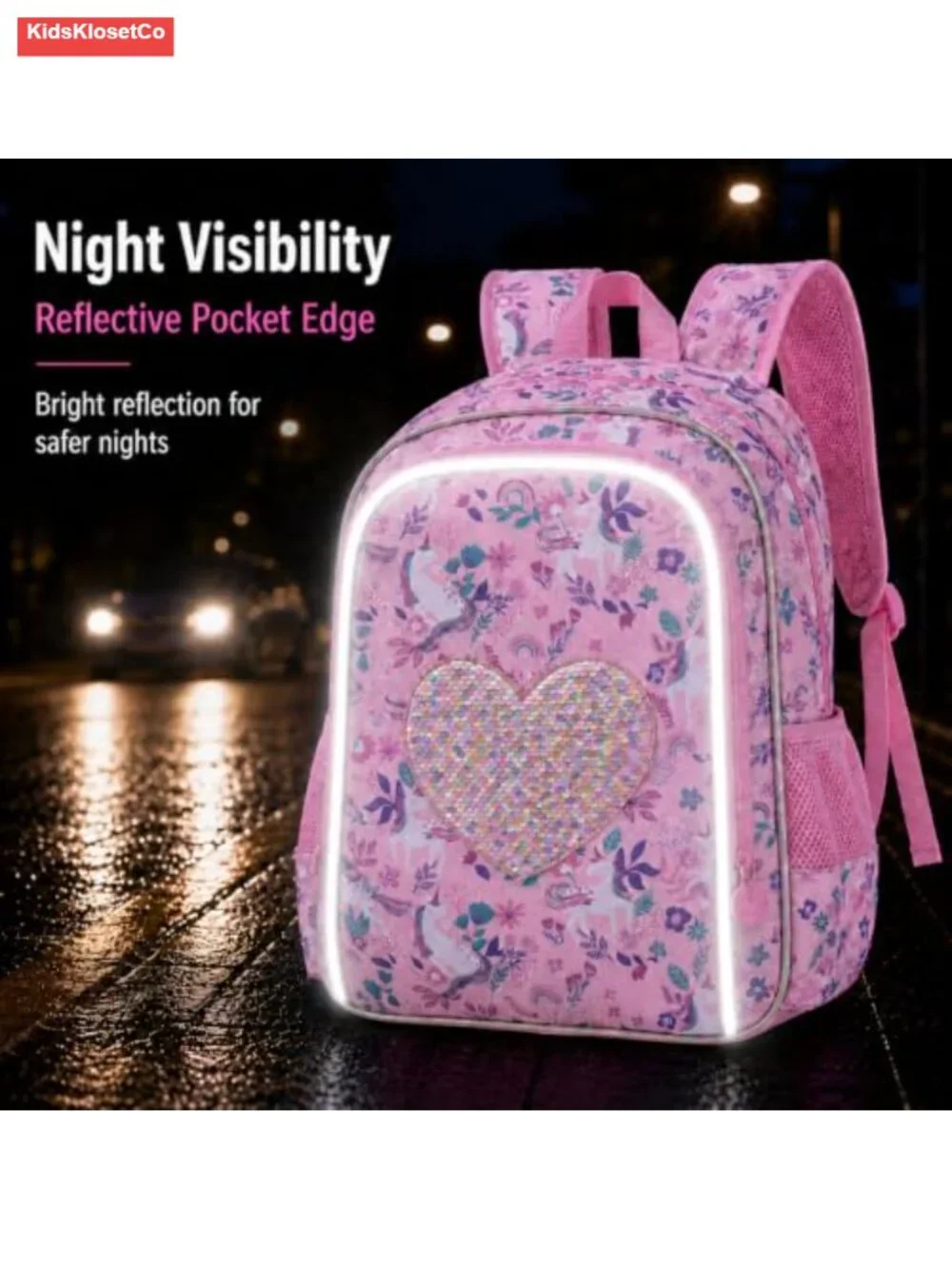 3pc Unicorn Backpack Set with Lunch Box Pencil Pouch Sequin Flip School Bag